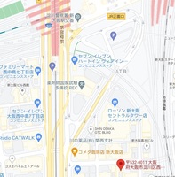 新大阪駅　周辺部の地図　腰痛学習会セミナールーム